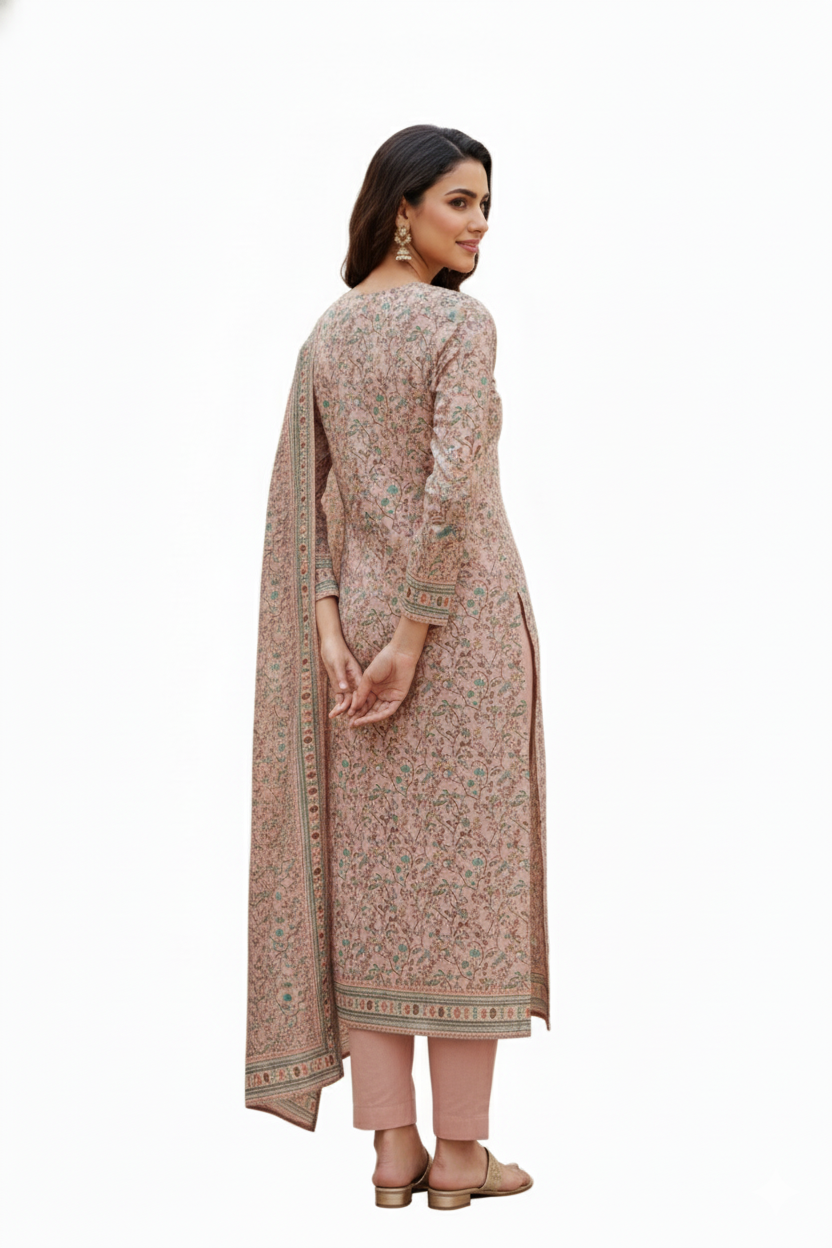 Pastel Pink Floral Suit