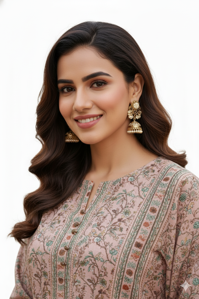 Pastel Pink Floral Suit